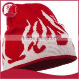 Flickering flame design beanie,added crown space for dreads or long hair