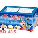 405L 415L Curved Sliding Glass Door Chest Ice Cream Freezer thumbnail-3
