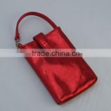 fashion red of Mobile Phone PU leather shiney Carry Bag for iPhone 4 & 4S mobile phone bag