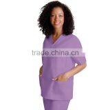Solid Fashion Scrub Tops For Women/Medical Scrub Top Nurse/V Neck Female Scrub Cotton/Polyester Tops thumbnail-4