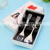 New Heart Shaped Stainless Steel Fork Spoon Cheap Wedding Return Gift thumbnail-1