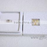 Elegant Personalized Wedding Ring Box for Ceremony With Beaded Name Plate of Y thumbnail-2