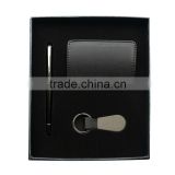 wholesale on line key chain & pen & card holder 2016 hot business promotional gift set