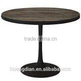 Custom Made Furniture Metel Base Wood Table Top Round Coffee Dining Room Table thumbnail-1