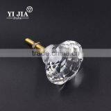 2 Inch Clear Mushroom Shape Glass Cabinets Drawers Knobs