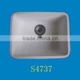 White Single Bowl Undermount Composite Kitchen Sink