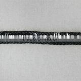 Cheap Price 100% PU Materil Black Laces Trimmings Ribbons Braids for Belt thumbnail-2