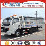 Dongfeng New RHD 4Ton Flatbed Tow Truck for Sale thumbnail-1