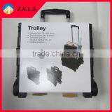 Collapsible Plastic PP Black Hand Luggage Trolley thumbnail-4