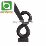 Modern Art Black Marble Abstract Sculpture thumbnail-3