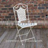 Powerlon Vintage Wrought Iron Folding Patio Chair thumbnail-5