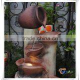 Beautiful Bowl Resin Led Light Japanese Garden Water Fountain thumbnail-3