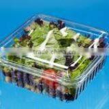 China Food Grade PET Clear Hinged Plastic Clamshell Lettuce Packaging thumbnail-1