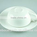 Ceramic Porcelain White Cup Saucer Set, Bulk Tea Cups and Saucers Cheap, Coffee Cup and Saucer thumbnail-3