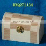 kids unfinished small wooden saving box