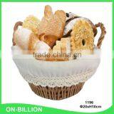 High Quality Woven Willow Round Bread Basket With Handles thumbnail-1