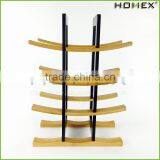 Curved Bamboo Designed Wine Stand Wine Rack Homex BSCI/Factory thumbnail-5