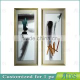 Framed handmade modern art buddha abstract painting for home decoration