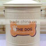 Metal Dog Pet Food Storage Bin Tin/Galvanized Trash Can/Garbage Bin thumbnail-1