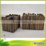 Factory Price Plastic Liner and Wooden Design Garden Flower Pot thumbnail-2