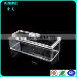 Mini Clear Acrylic Makeup Rectangle Storage Box With Lid thumbnail-2