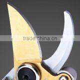 Hot Sale Garden Ratchet Pruner With Gold Yellow Coating thumbnail-5