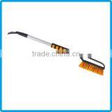 Soft grip telescopic snow brush with ice scraper