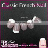 Colorful Press Stick on Artificial French Nails With Glue thumbnail-1