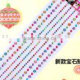 Rhinestone New Products Wholesale Customized Shape Diy Self Adhesive Acrylic Rhinestone Sticker Sheet thumbnail-1