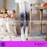 Japanese Harajuku Small Floral Gradient White Printing Pantyhose thumbnail-1