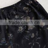 Modern Linen Full Flowers Printed Mens Shorts thumbnail-2