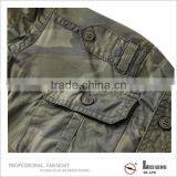 Cotton Fashion Olive Green Military Style Long Sleeve Shirt thumbnail-4