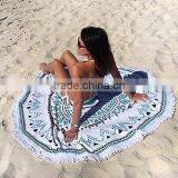 Hot Sale Cheap Reactive Print Microfiber Beach Towel With Tassel thumbnail-1