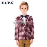 ELPA Kids Jacket 2015 Style Casual Blazer Plaid Boys Blazer With Elbow Patches thumbnail-3