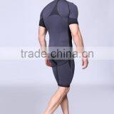 Seamless Mens Gym Compression Bodybuilding T-shirt and Seamless Tights thumbnail-2