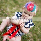 NEW ARRIVAL Baby Chiffon Flower Headbands Elastic, Pearl Headband Rhinestoned thumbnail-1