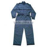 Navy Blue Zipper Front Working Coverall With Elastic Waist thumbnail-1