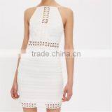 2017 Wholesale Top Design Crochet Trim Tight Mini Dress for Ladies thumbnail-2