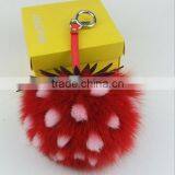 Factory Direct Creative Pendant Fox Fur Ball Pendant Pendant Key Chain Large Pineapple Hair Ball Car Bag