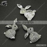 Fashion Rhinestone Brooch Rabbit Designs For Garment