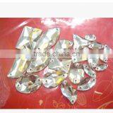 White Clear Crystal Beads Sew on Beads for Wedding Dress thumbnail-1