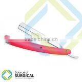 Plastic Handle Pink Steel Barber Straight Razor| Durable White Steel Handle High Quality Razor B-SR-16