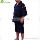 Men Blue Stripe Japanese Style Boys Costume Pajamas China Pyjamas Manufacturers Men's Pajamas Print Robe Kimono GVXF0005 thumbnail-3