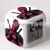 Promotion Gift LED Alarm Clock Deadpool Alarm Clock Table Clock for Kids Custom Digital LED Alarm Clock