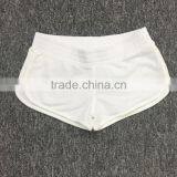 Girls's White Loose Elastic Band Running Workout Athletic Shorts thumbnail-5