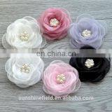 Organza Grilled side flower handmade decoration flower fashionable flower