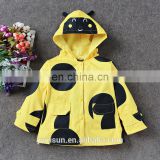 Latest Blazer Rain Coat Kids Hooded Jacket Custom Design Yellow Windbreaker