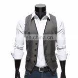 Customized Waistcoat Casual V-neck Sleeveless Jacket Uniform Suit Vest Men thumbnail-4