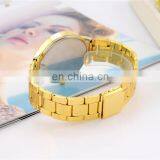 Mens and Women Unisex Luxury Band Gold Stainless Steel Wrist Watches thumbnail-3