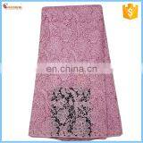 Newest fashion high quality pink guipure lace fabric for wedding dress L201592818